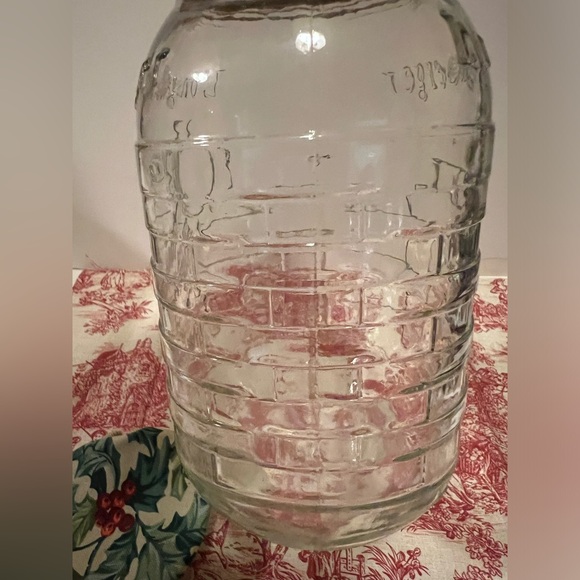 NWOT LONGABERGER GLASS MASON JAR w/ CHRISTMAS LID COVER. - Picture 9 of 10